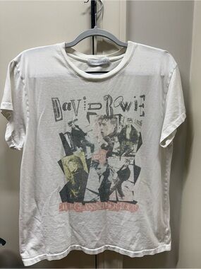 Daydreamer White David Bowie Collage Graphic Tee